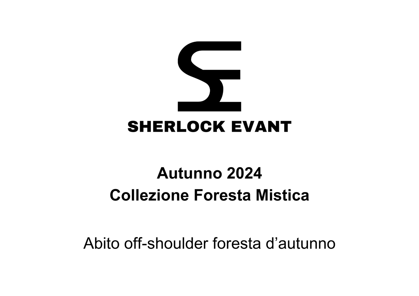 Abito off-shoulder foresta d’autunno