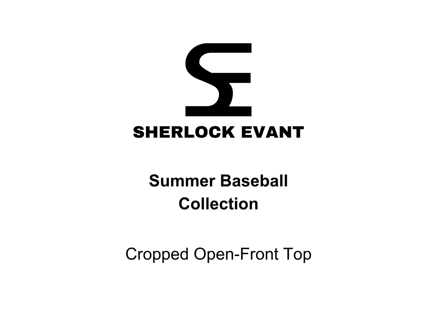 Cropped Open-Front Top TechPack - Summer Baseball Collection