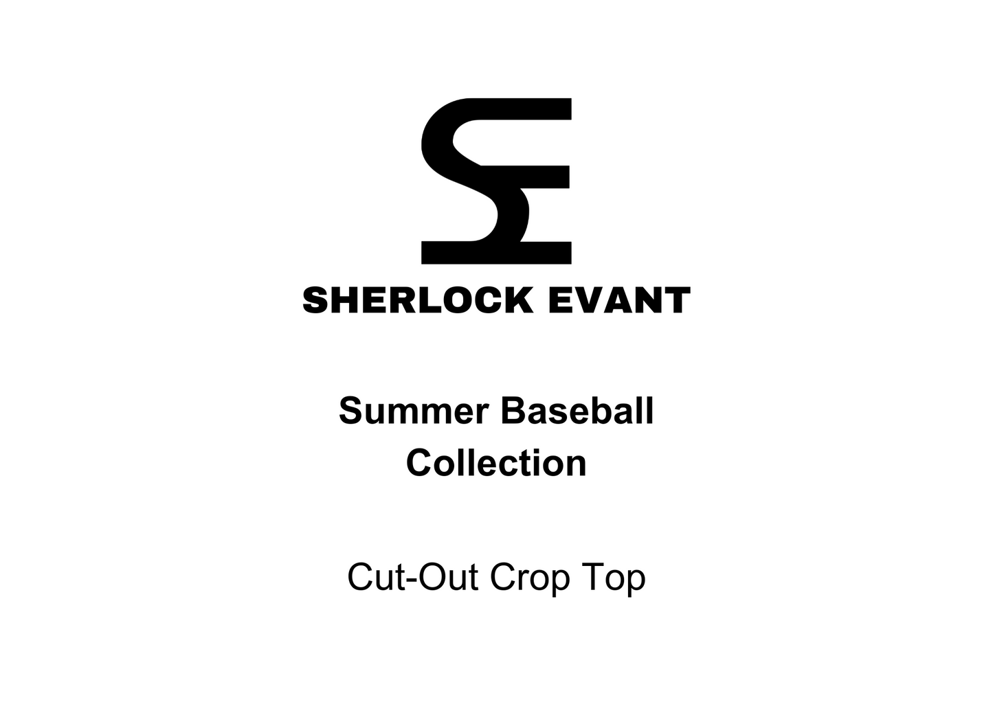 Cut-Out Crop Top TechPack - Summer Baseball Collection